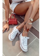 Damskie Trampki Big Star Gumowy Nosek Białe DD274336