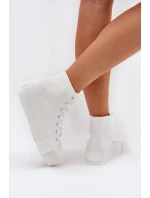 Dámské plátěné tenisky na platformě Big Star – bílé Dámské plátěné tenisky na platformě Big Star – bílé