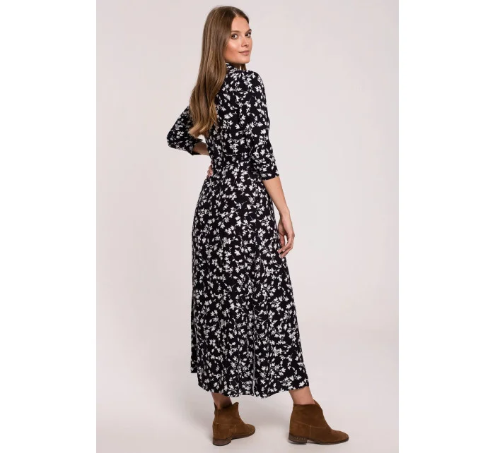 Dámske šaty K117 Model 1 Čierna s bielou - Makover