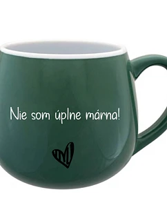 NIE SOM  - zelený keramický hrníček 300 ml model 21308305