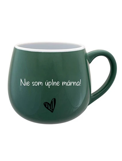 NIE SOM  - zelený keramický hrníček 300 ml model 21308305