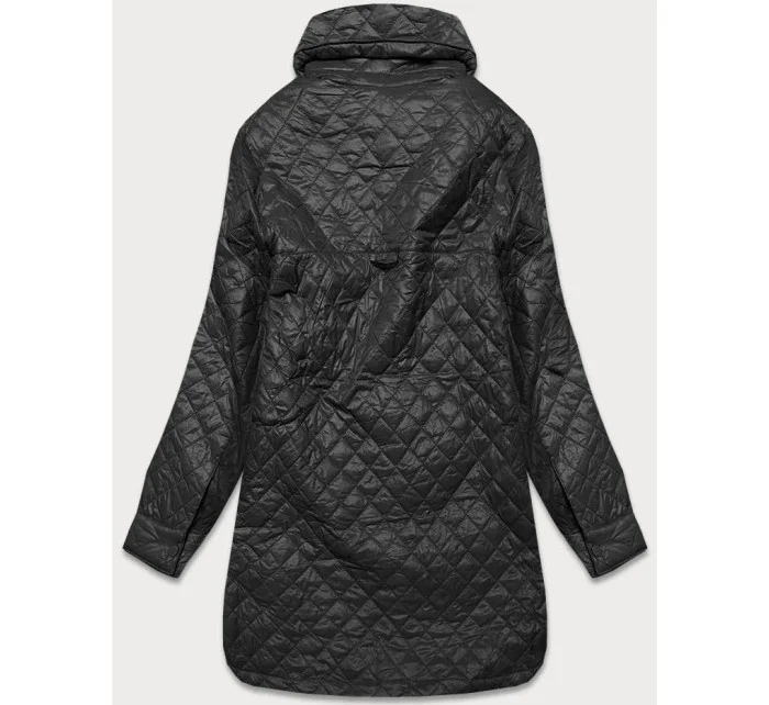 Tenká černá dámská bunda s límcem model 15846247 - Ann Gissy