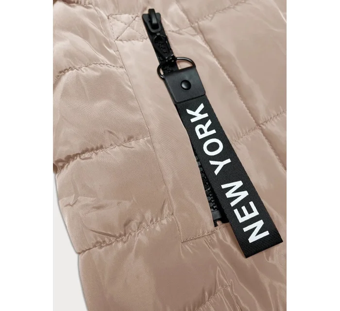 Svetlo béžová dámska vesta s kapucňou S'West (B8226-51)