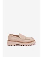 Dámské Mokasíny Na Platformě A Plochém Podpatku Big Star model 21705316 Béžové - Big Star Shoes Dámské Mokasíny Na Platformě A Plochém Podpatku Big Star model 21705316 Béžové - Big Star Shoes
