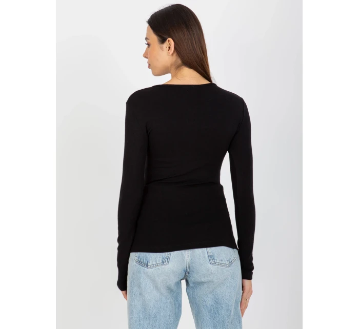 Dámská halenka EM BZ model 18027471 černá - FPrice Dámská halenka EM BZ model 18027471 černá - FPrice