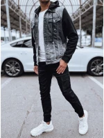 Pánská šedá džínová bunda s kapucí Dstreet model 21978842 - FashionStreet