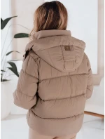 Dámská prošívaná zimní bunda s kapucí v barvě camel Dstreet model 21991186 - FashionStreet
