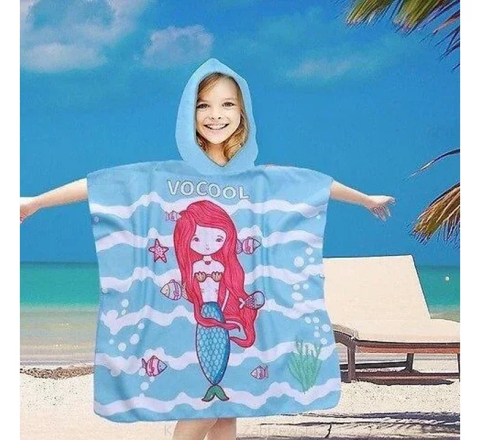 PončoBavlnené svetové detské plážové pončo s kapucňou 60x60 PončoBavlnené svetové detské plážové pončo s kapucňou 60x60