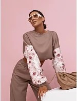 Ležérna súprava Cappuccino s rukávmi Buff a širokými nohavicami (557) Ležérna súprava Cappuccino s rukávmi Buff a širokými nohavicami (557)