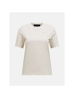 Dámske tričko PEAK PERFORMANCE W Original Small Logo Tee, farba: béžová