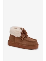 Dámské sněhule z přírodní semiš model 21714062 Camel - D.Franklin
