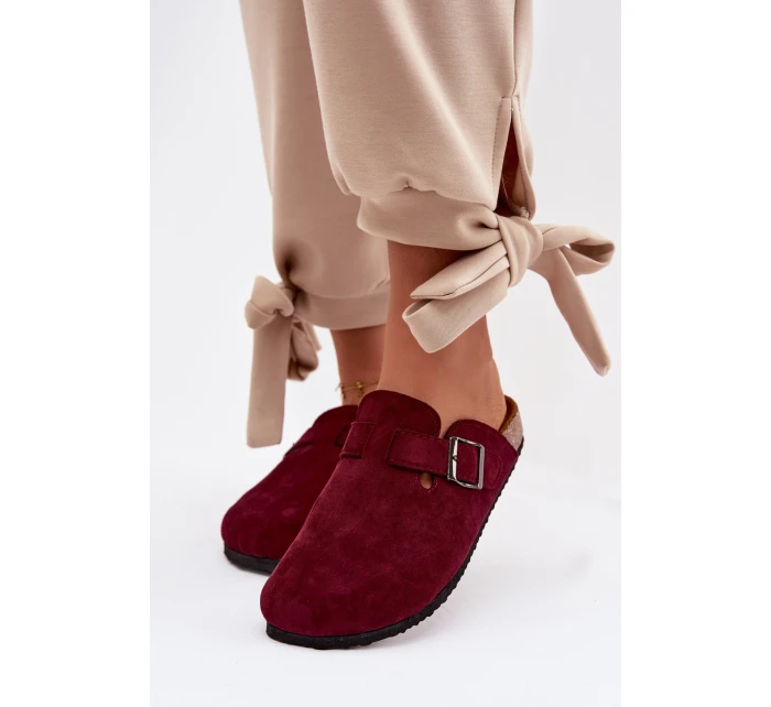 Dámské chodítka s přezkou Bordó Delirisse Dámské chodítka s přezkou Bordó Delirisse