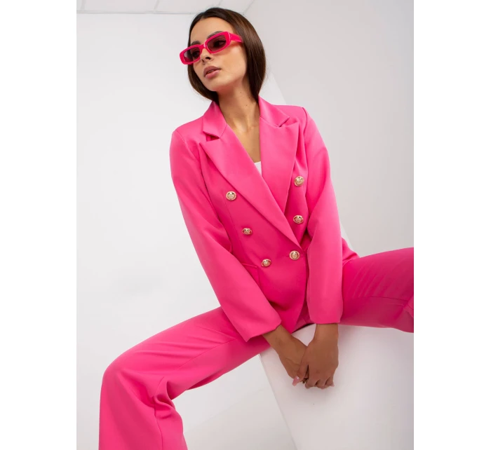 Dámska bunda DHJ MA 15555 00P tmavo ružová