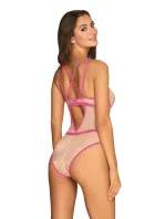 Elegantné body Nudelia teddy neon pink - Obsessive Elegantné body Nudelia teddy neon pink - Obsessive