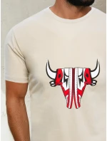 Pánské béžové tričko Dstreet model 21965083 - FashionStreet