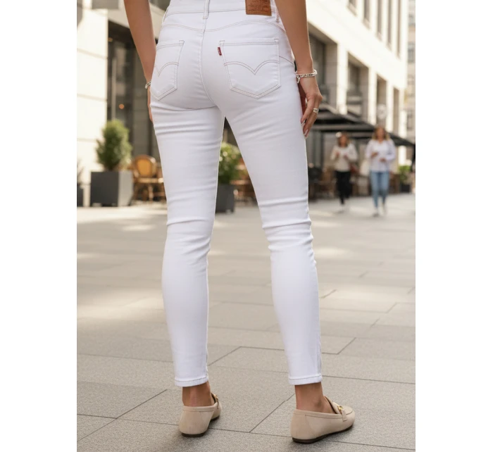 Jeansy damskie skinny z wysokim stanem białe model 22016704 - FashionStreet