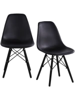 ŠKANDINÁVSKA STOLIČKA MATERA ČIERNA KPL 2KS