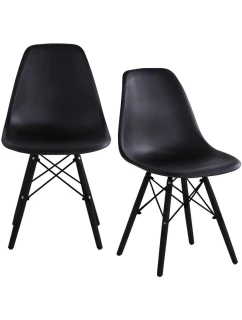 ŠKANDINÁVSKA STOLIČKA MATERA ČIERNA KPL 2KS