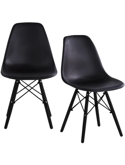 ŠKANDINÁVSKA STOLIČKA MATERA ČIERNA KPL 2KS