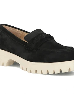 Dámské kožené polobotky semišové černé model 22061194 - FILIPPO