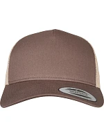 Flexfit 6506 5-panelová retro truckerová čiapka 55.6506 hnedá/khaki Flexfit 6506 5-panelová retro truckerová čiapka 55.6506 hnedá/khaki