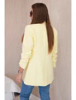 Bunda s klopami elegantná žltá Bunda s klopami elegantná žltá