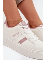 Sneakersy Damskie Na Platformie Big Star SS274346 Białe