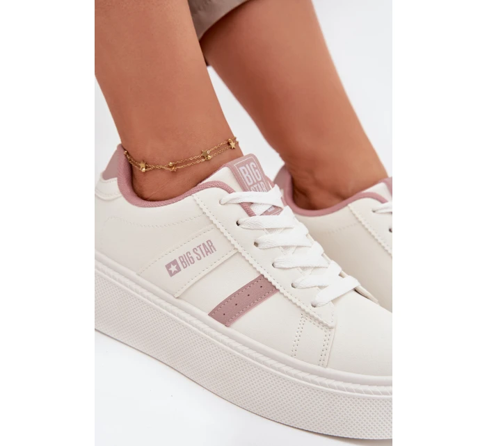 Sneakersy Damskie Na Platformie Big Star SS274346 Białe