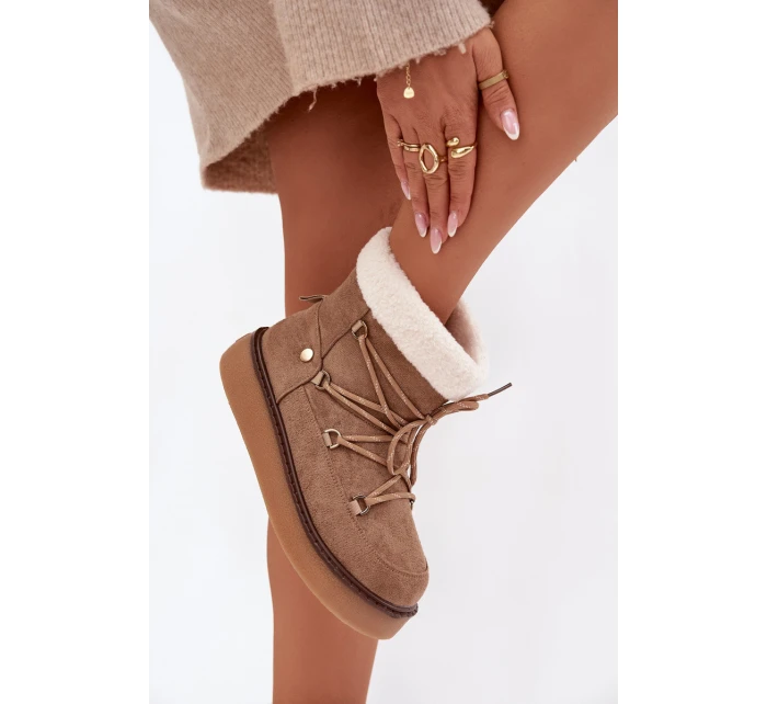 Dámské Sněhule Na Platformě S Světle Hnědá model 21788041 - Boto