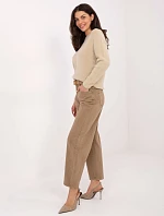 Dámske džínsové nohavice J1571 6.08 brown - FPrice