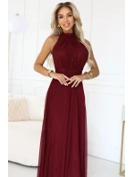 Dámske šaty 636-1 VERONICA burgundy - Numoco