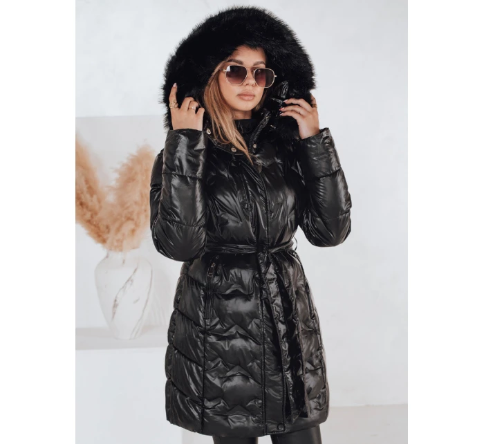 Dámská zimní bunda prošívaná s kapucí černá Dstreet model 21990463 - FashionStreet