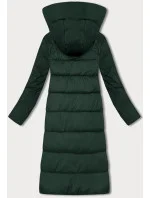 Zimná bunda Libland zo zmiešaných materiálov tmavozelená (7820)