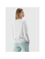 Dámské oversize hladké tričko s dlouhým rukávem model 21432182 - 4F