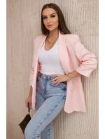 Bunda s klopami elegantná svetlo púdrovo ružová