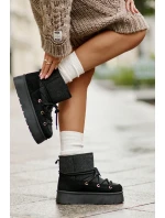 Sněhule S Na Platformě Černé model 21676673 - Boto