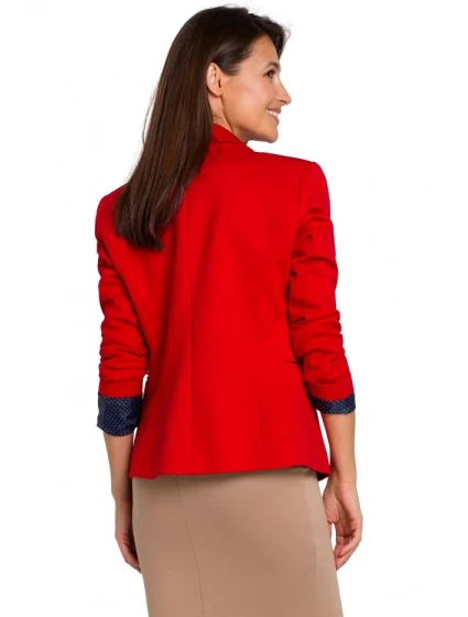 model 18002055 Sako s jedním knoflíkem červené - STYLOVE