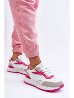 Dámska športová obuv na platforme bielo-ružová Henley