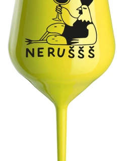 NERUŠŠŠ - žlutá nerozbitná sklenice na víno 470 ml