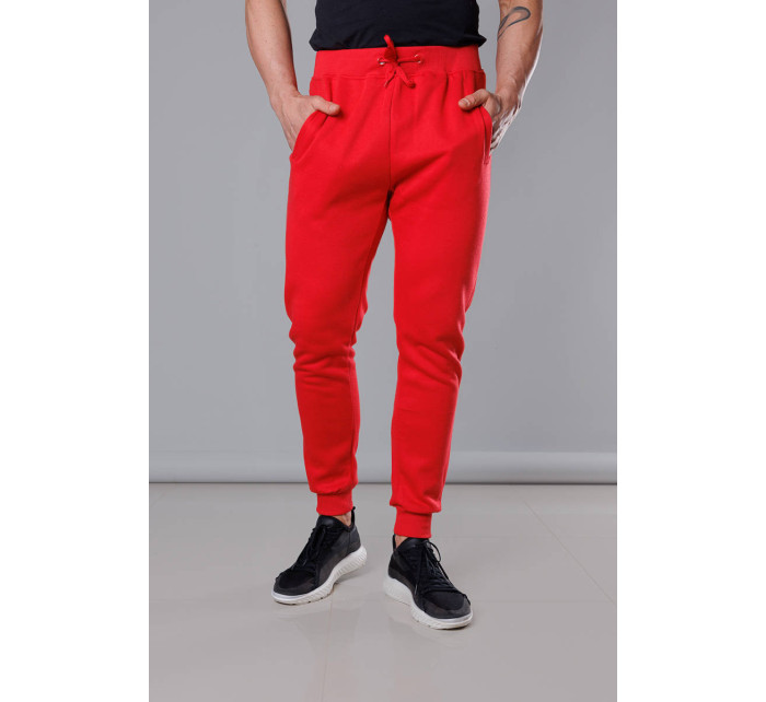 Červené pánske teplákové nohavice (68XW01-18)