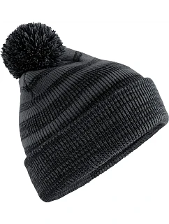 B 476 Pletená čepice s bambulí graphite grey/black model 22469597 - Beechfield