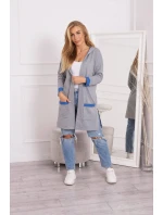 Dvojfarebná pláštenka s kapucňou nevädza + sivá Dvojfarebná pláštenka s kapucňou nevädza + sivá