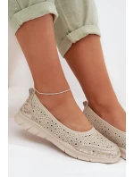 Bežové baleríny model 22027759 - EVENTO