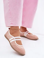 Sportovní baleríny s elastickými pásky Růžové Donatella