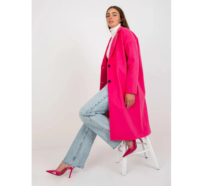 Dámsky kabát TW EN BI-7298-1.15 tmavo ružový - Och Bella