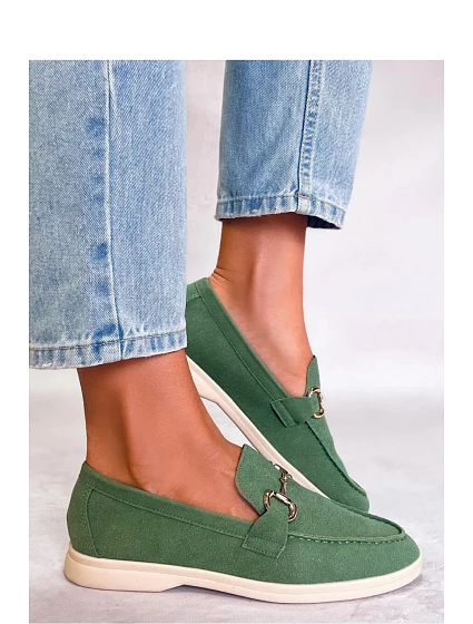 Dámské mokasiny model 18714908 zelené - Inello