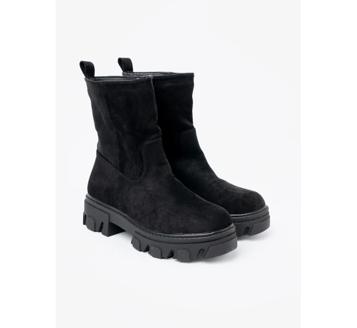 Luxusní kotníčkové boty dámské černé platforma Luxusní kotníčkové boty dámské černé platforma