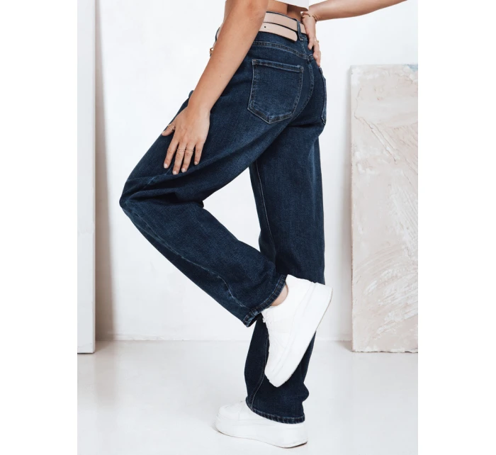 Dámske baggy modré džínsy FashionStreet UY2784