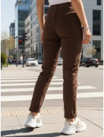 Dámské džíny s vysokým pasem ve střihu mom fit hnědé Dstreet model 21996045 - FashionStreet