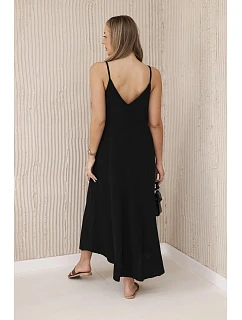 Mušelínové šaty na ramínka černý